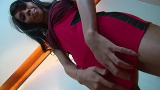 Asian tranny beauty jerking in bath